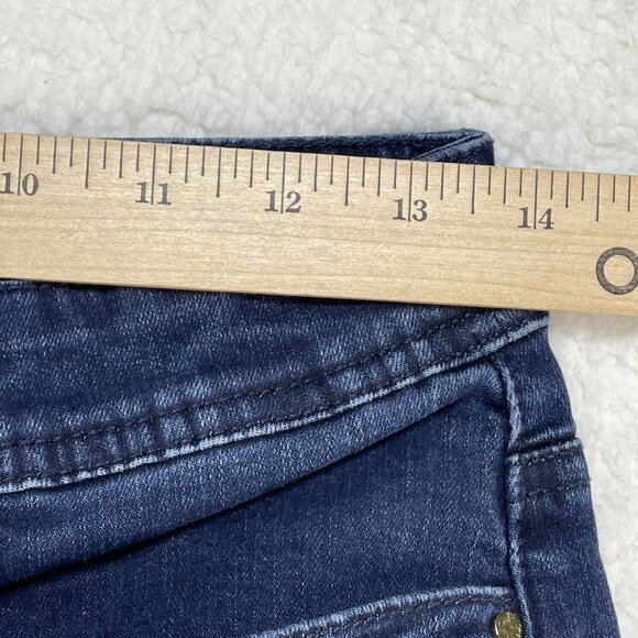 Chicos 00 Jeans Womens US Sz 2 Blue So Slimming Flared Mid Rise Dark Wash 27x29 - Picture 3 of 10